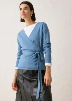 Chaqueta de punto con diseño cruzado