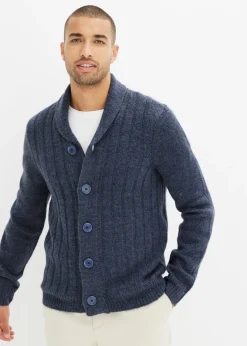 Chaqueta de punto con diseño acanalado