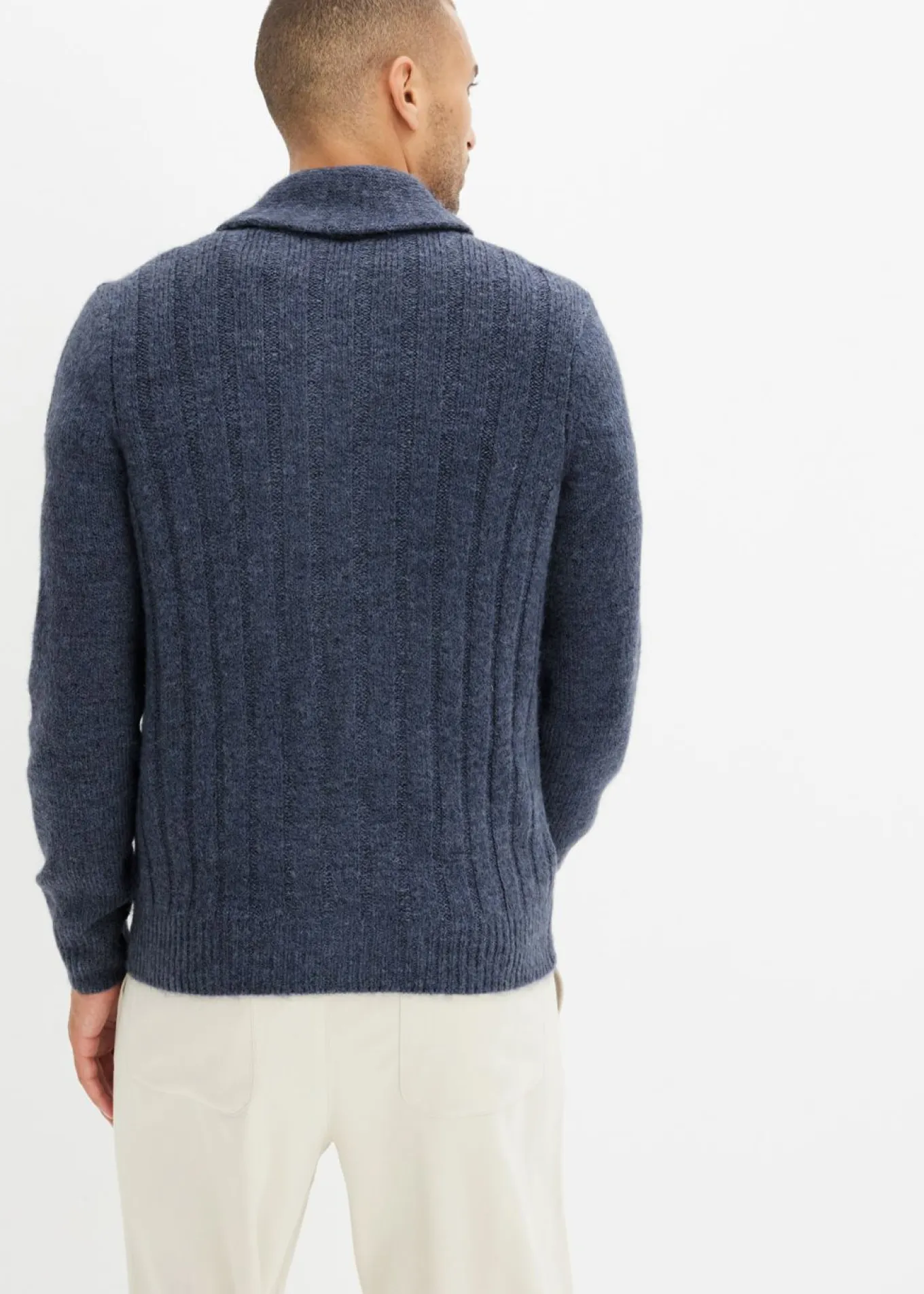 Chaqueta de punto con diseño acanalado