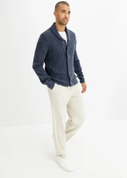 Chaqueta de punto con diseño acanalado