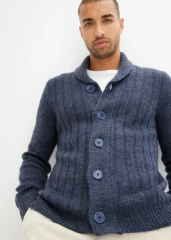 Chaqueta de punto con diseño acanalado