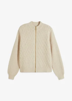 Chaqueta de punto con patrón trenzado