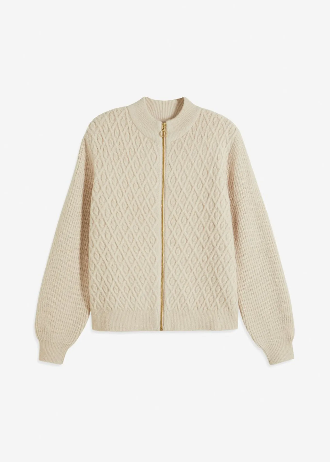 Chaqueta de punto con patrón trenzado
