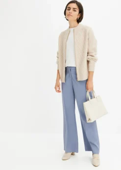 Chaqueta de punto con patrón trenzado