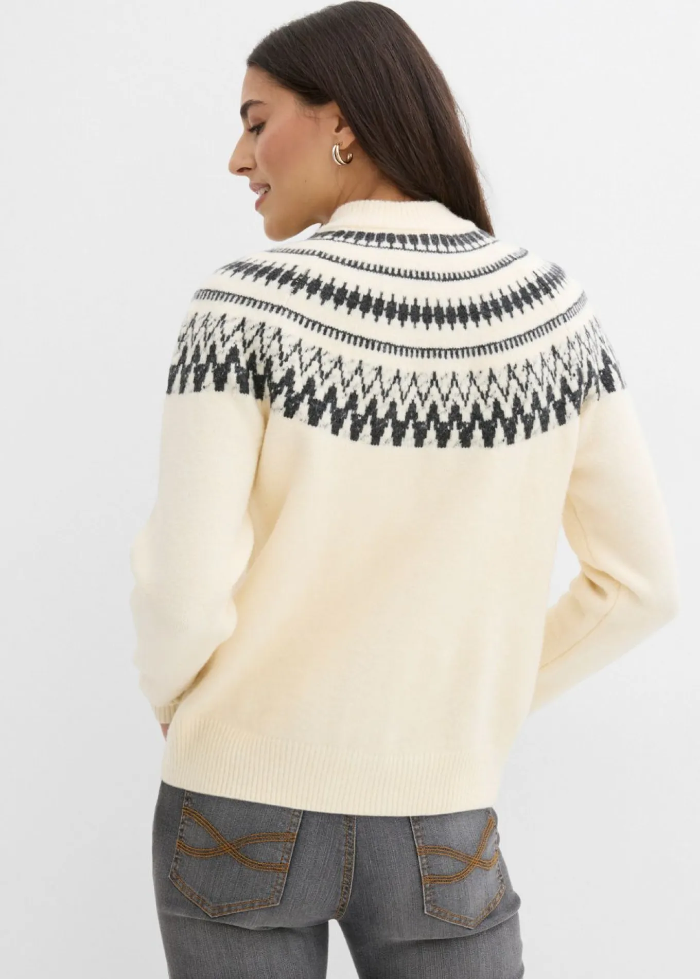 Chaqueta de punto con patrón nórdico