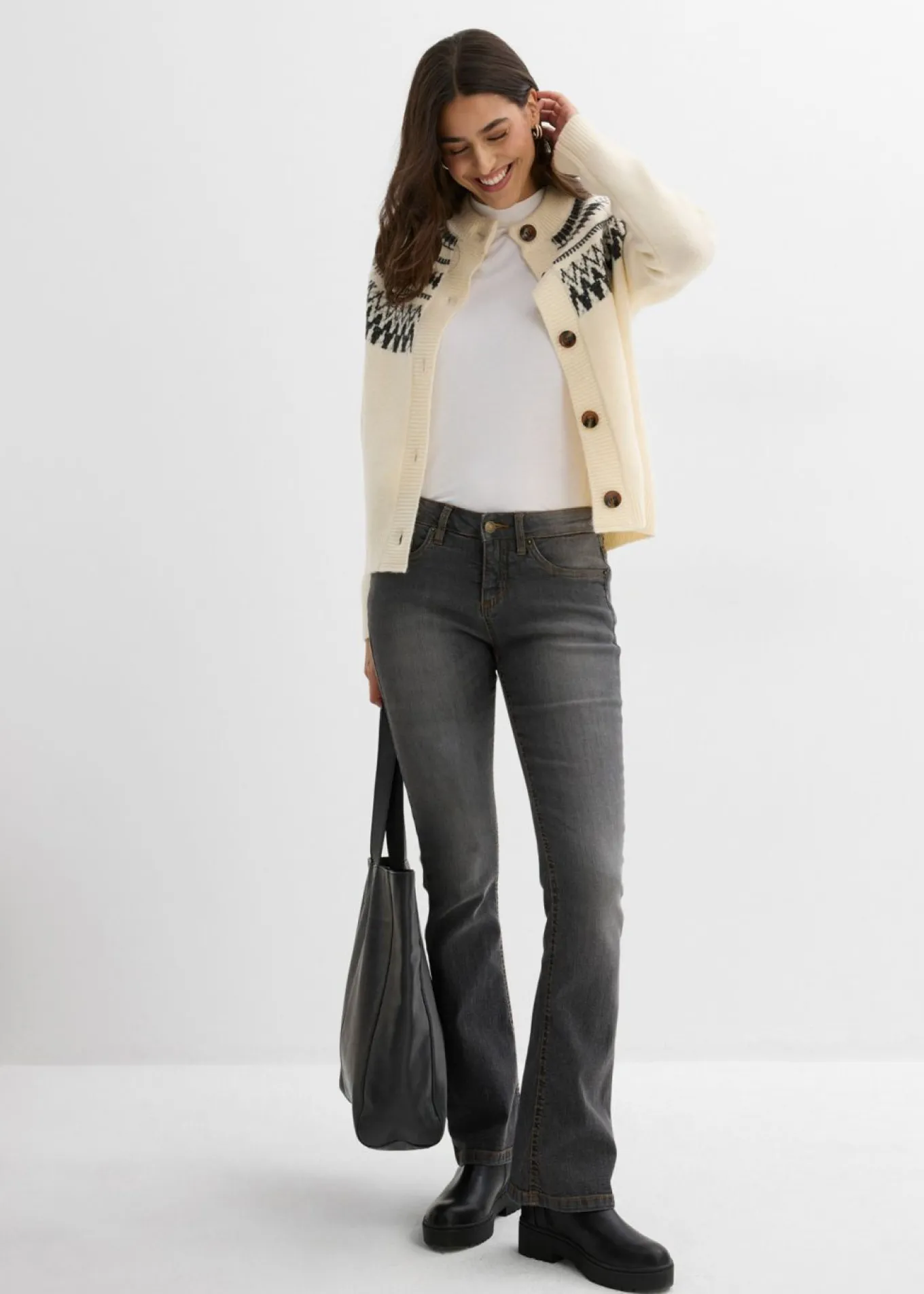 Chaqueta de punto con patrón nórdico