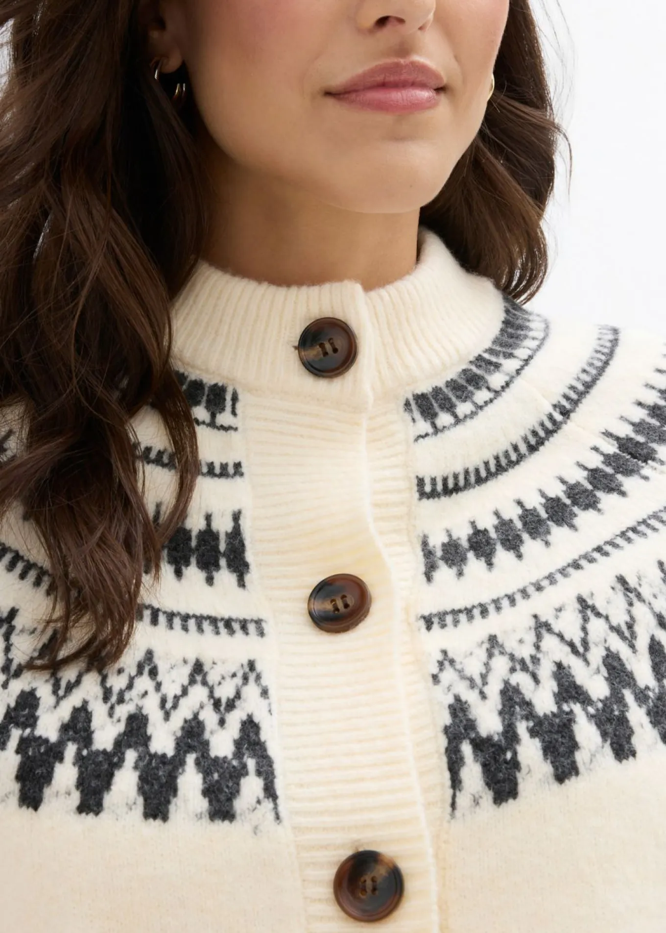 Chaqueta de punto con patrón nórdico