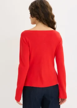Chaqueta de punto con peplum y botones decorativos