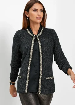 Chaqueta de punto con perlas