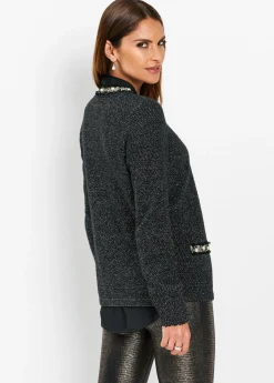 Chaqueta de punto con perlas