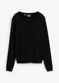 Chaqueta de punto con piedras brillantes