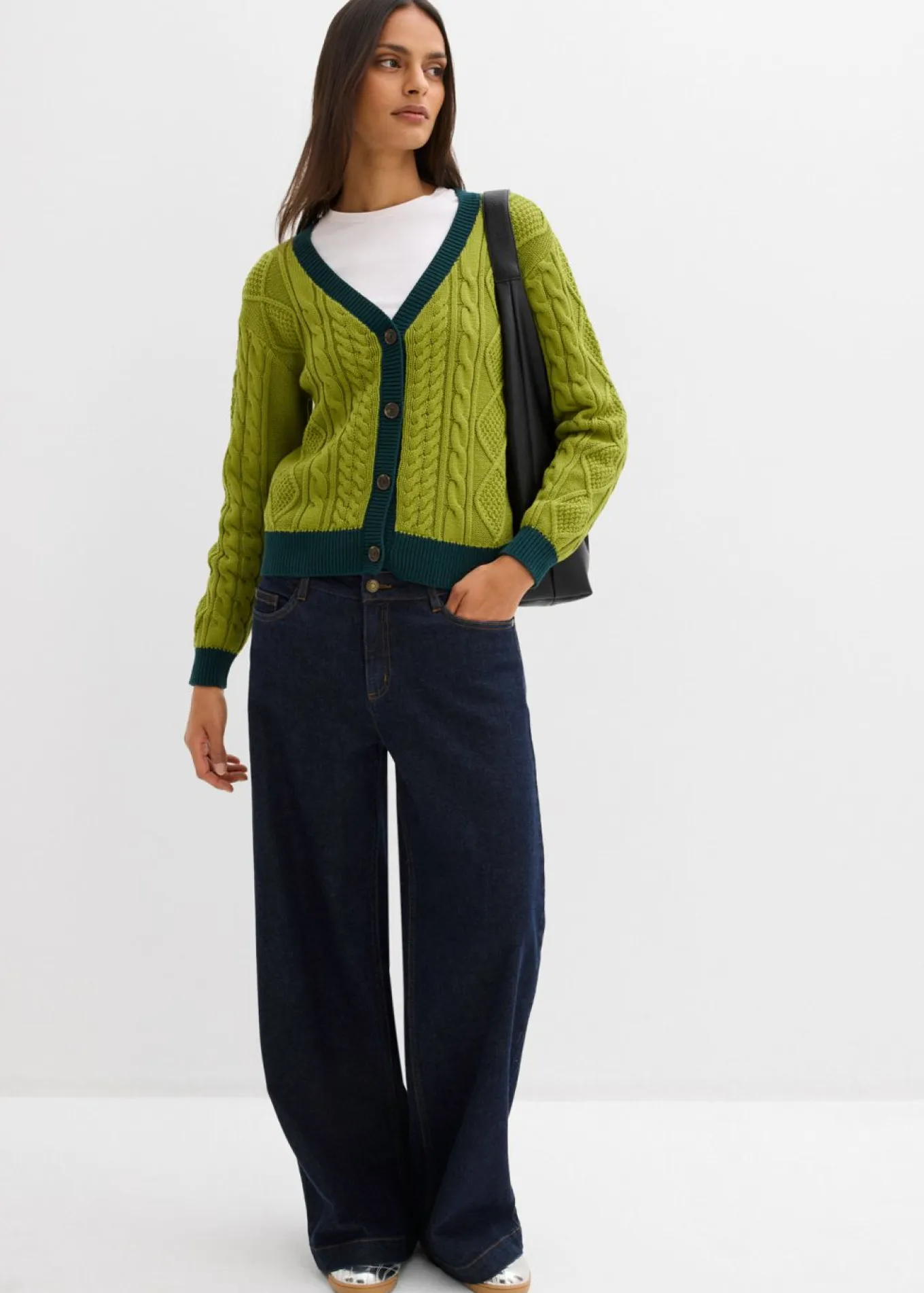 Chaqueta de punto de algodón puro