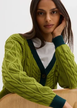 Chaqueta de punto de algodón puro