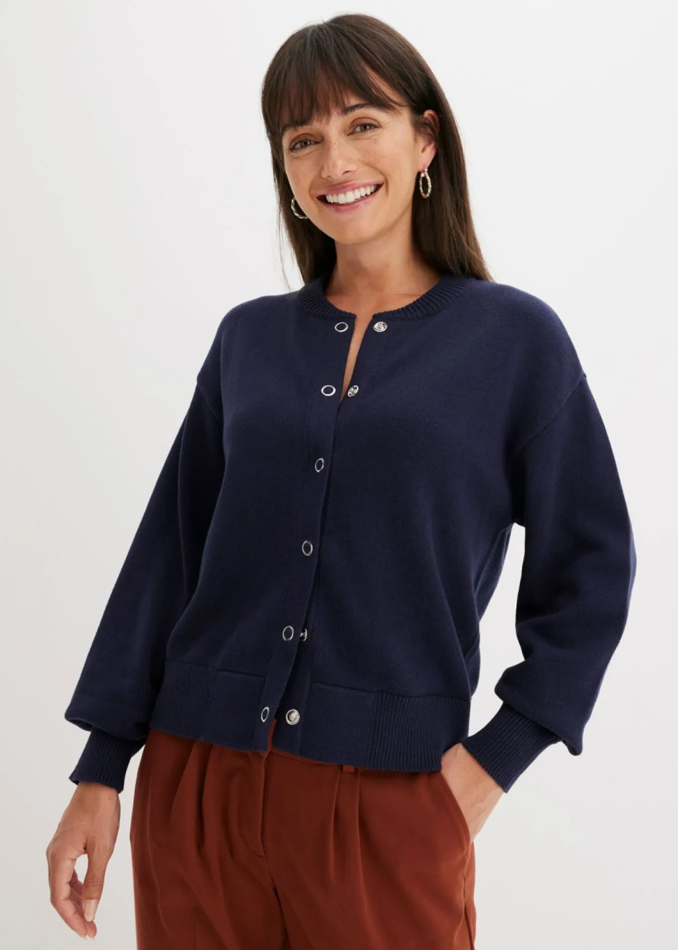 Chaqueta de punto de algodón puro