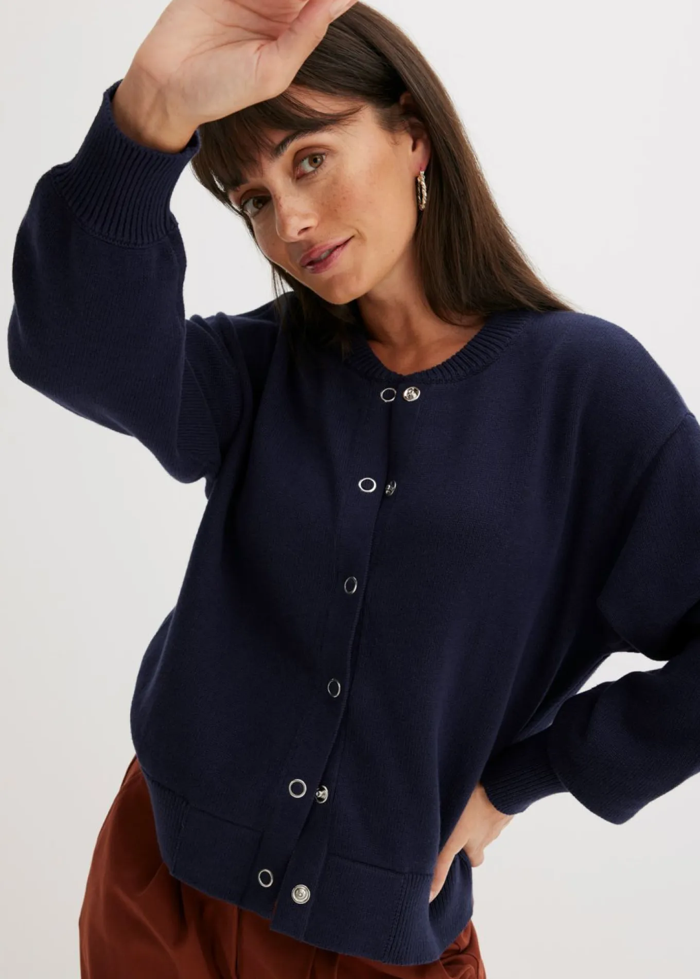 Chaqueta de punto de algodón puro