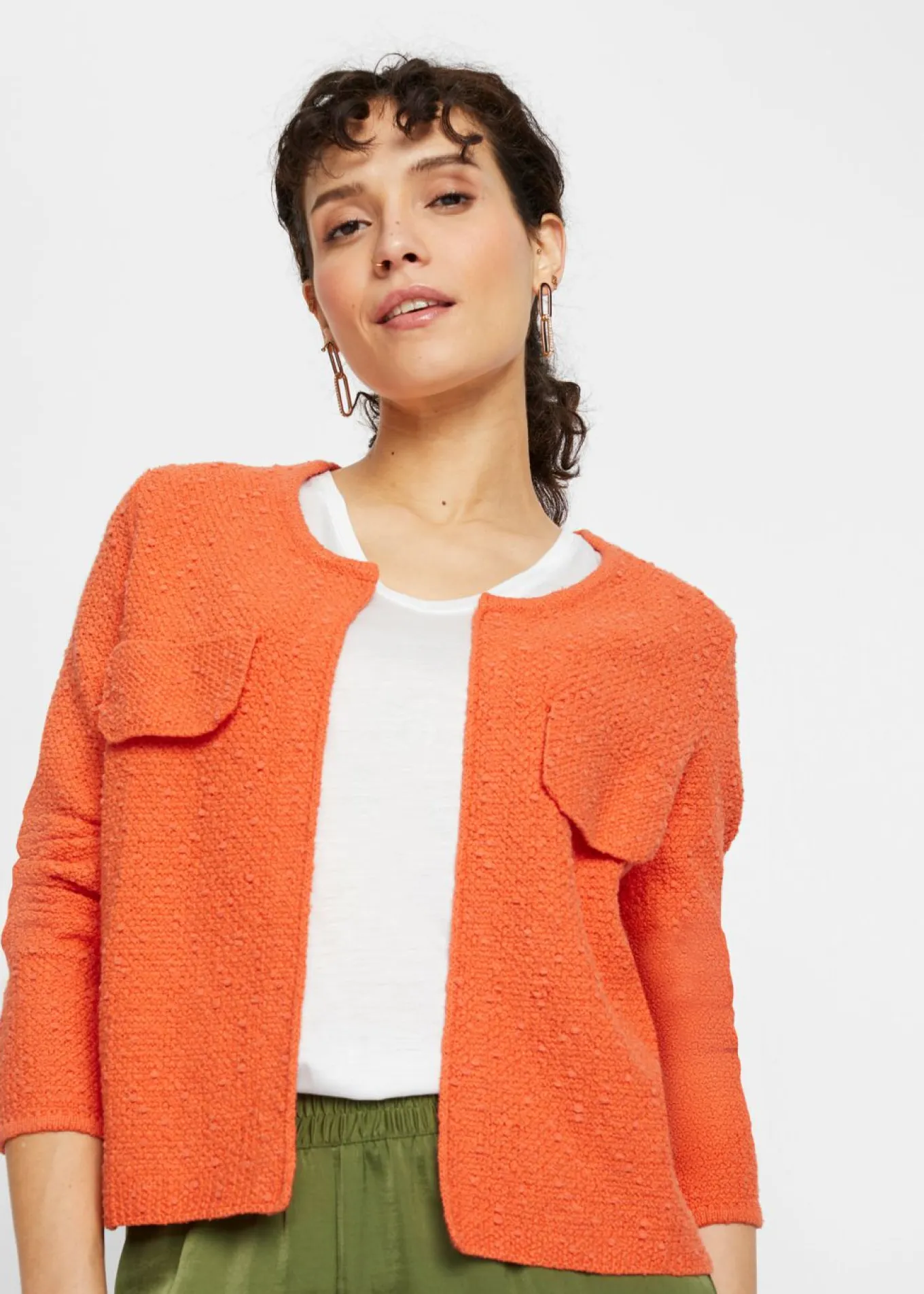 Chaqueta de punto de bouclé