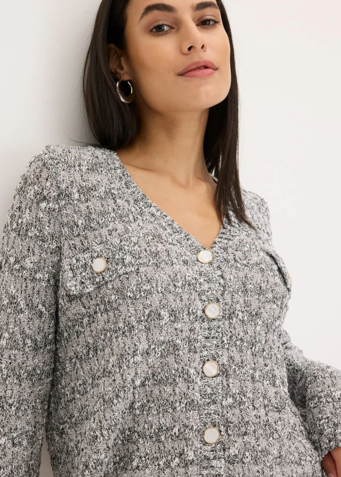 Chaqueta de punto de bouclé
