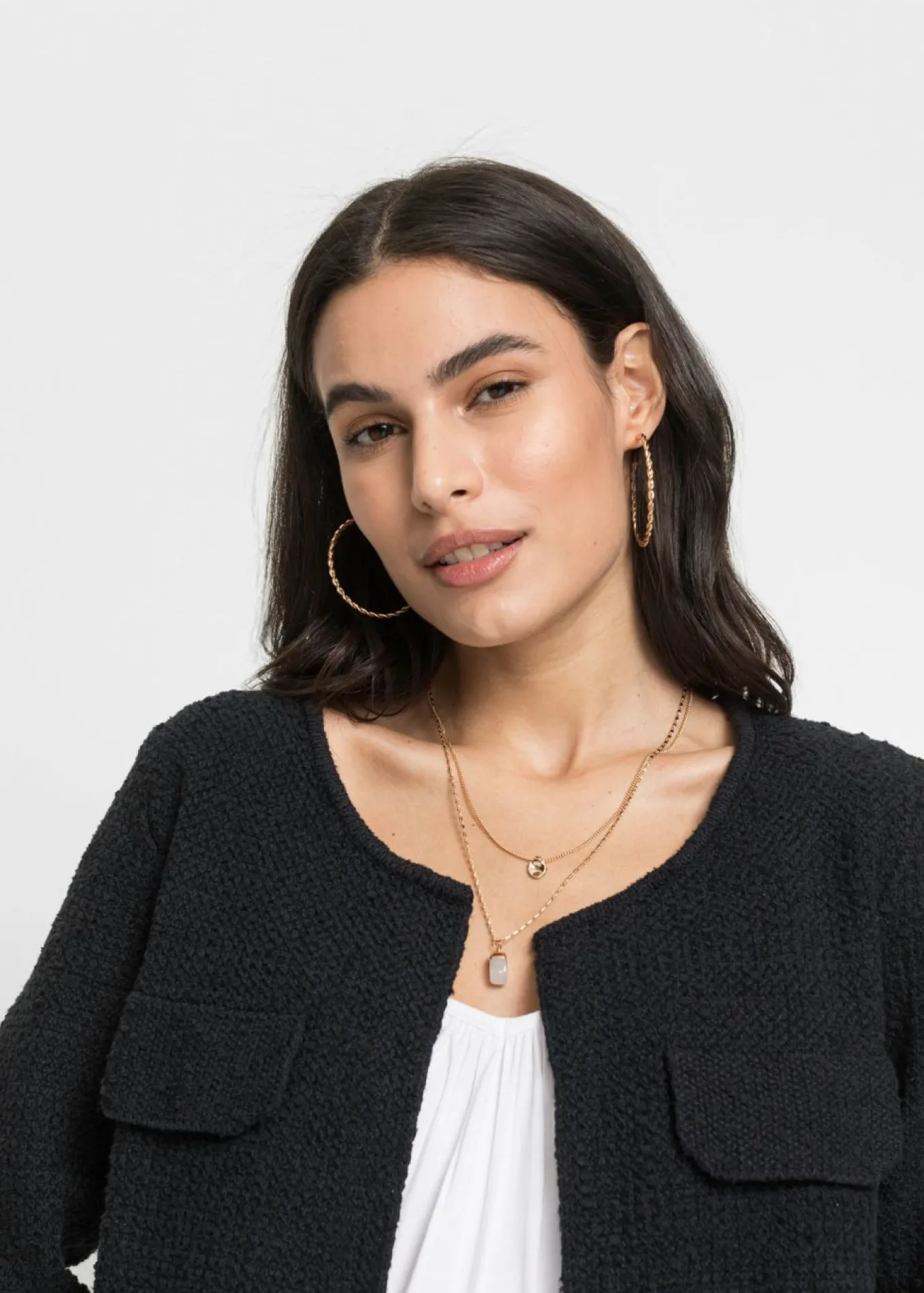 Chaqueta de punto de bouclé