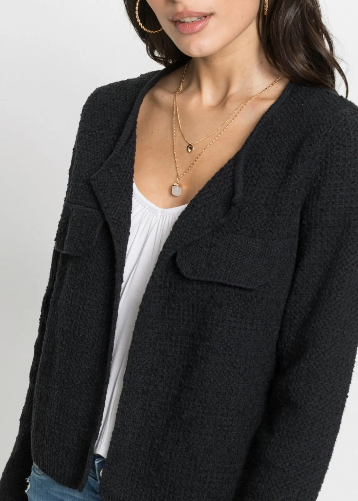 Chaqueta de punto de bouclé