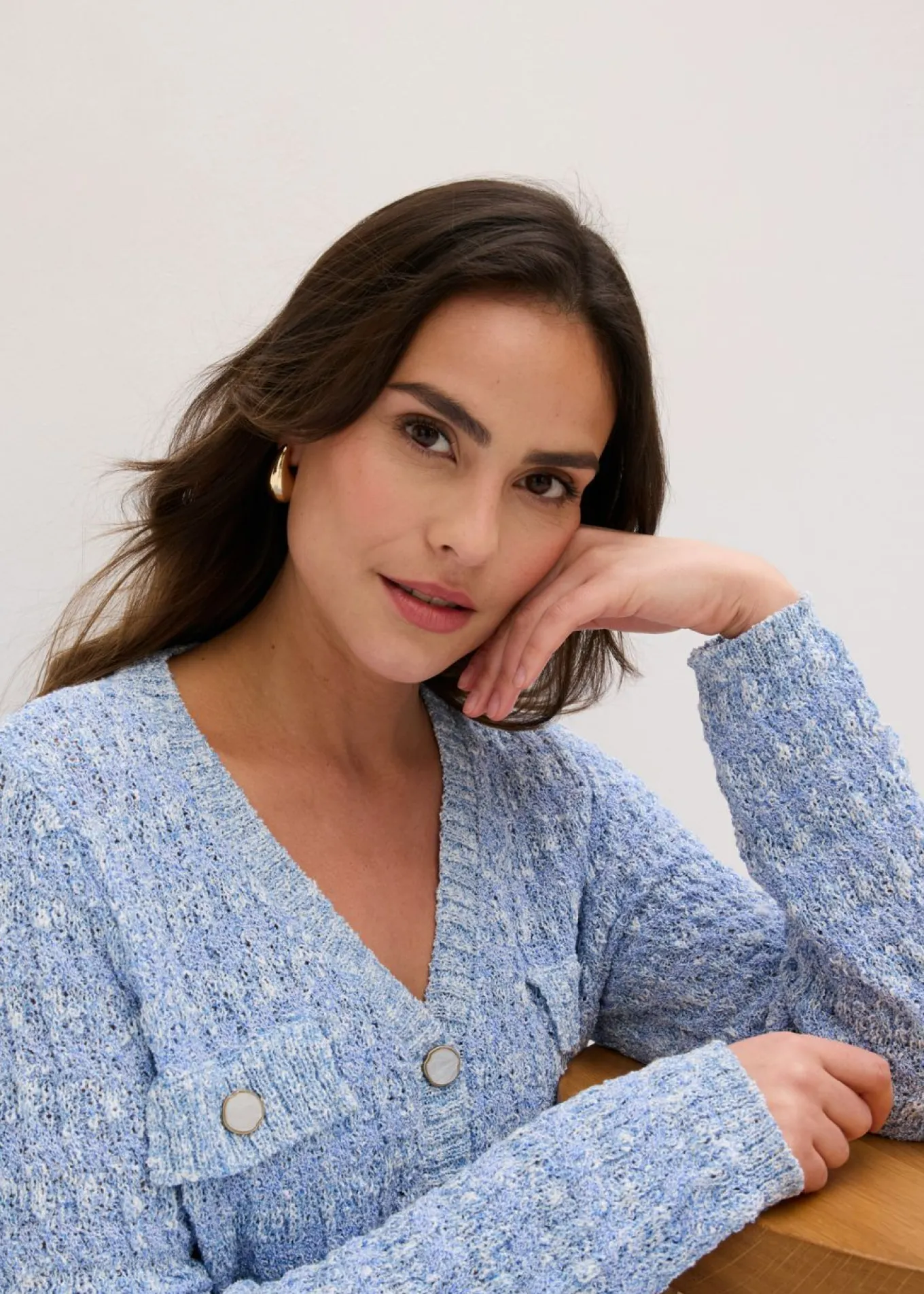 Chaqueta de punto de bouclé