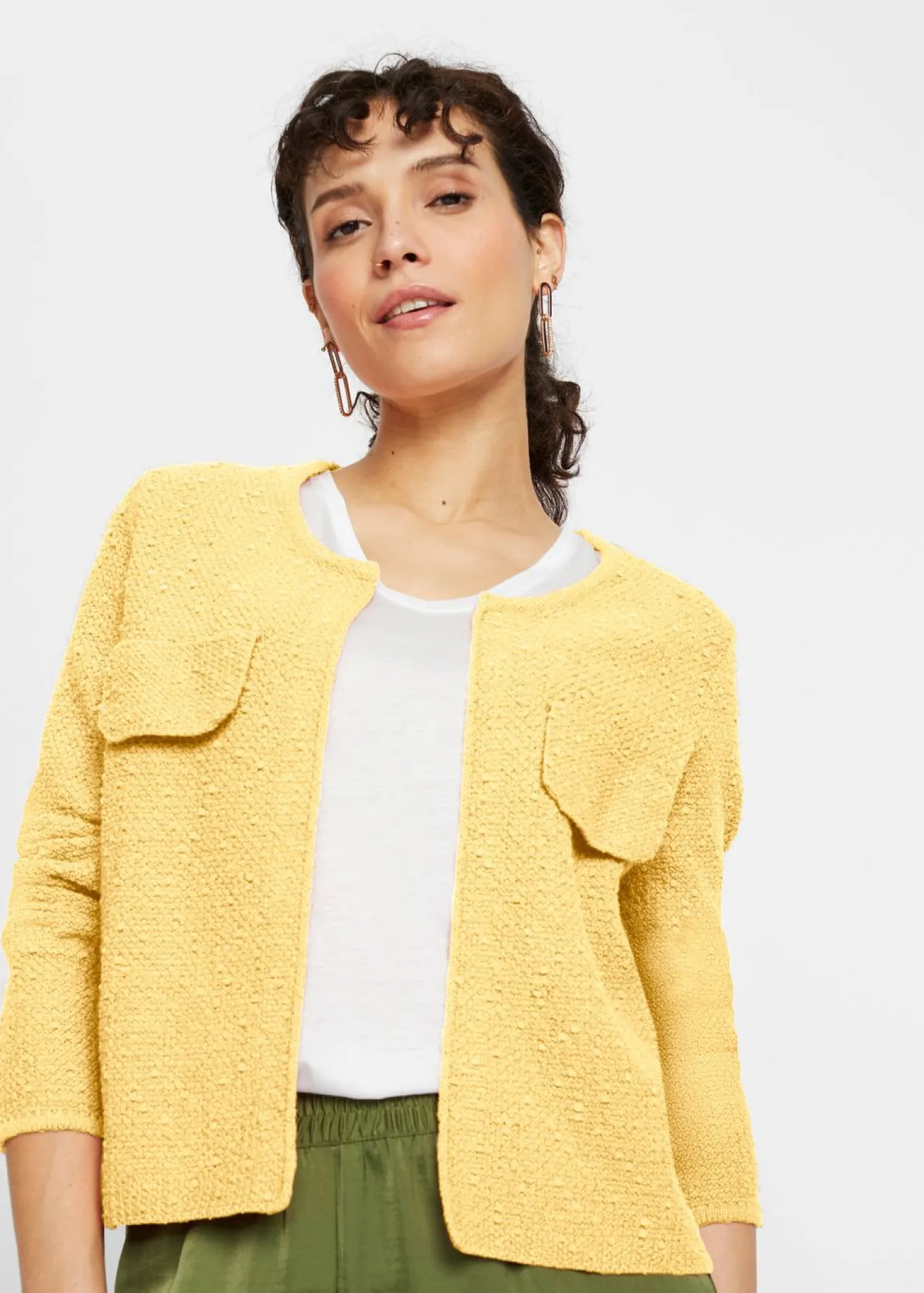 Chaqueta de punto de bouclé
