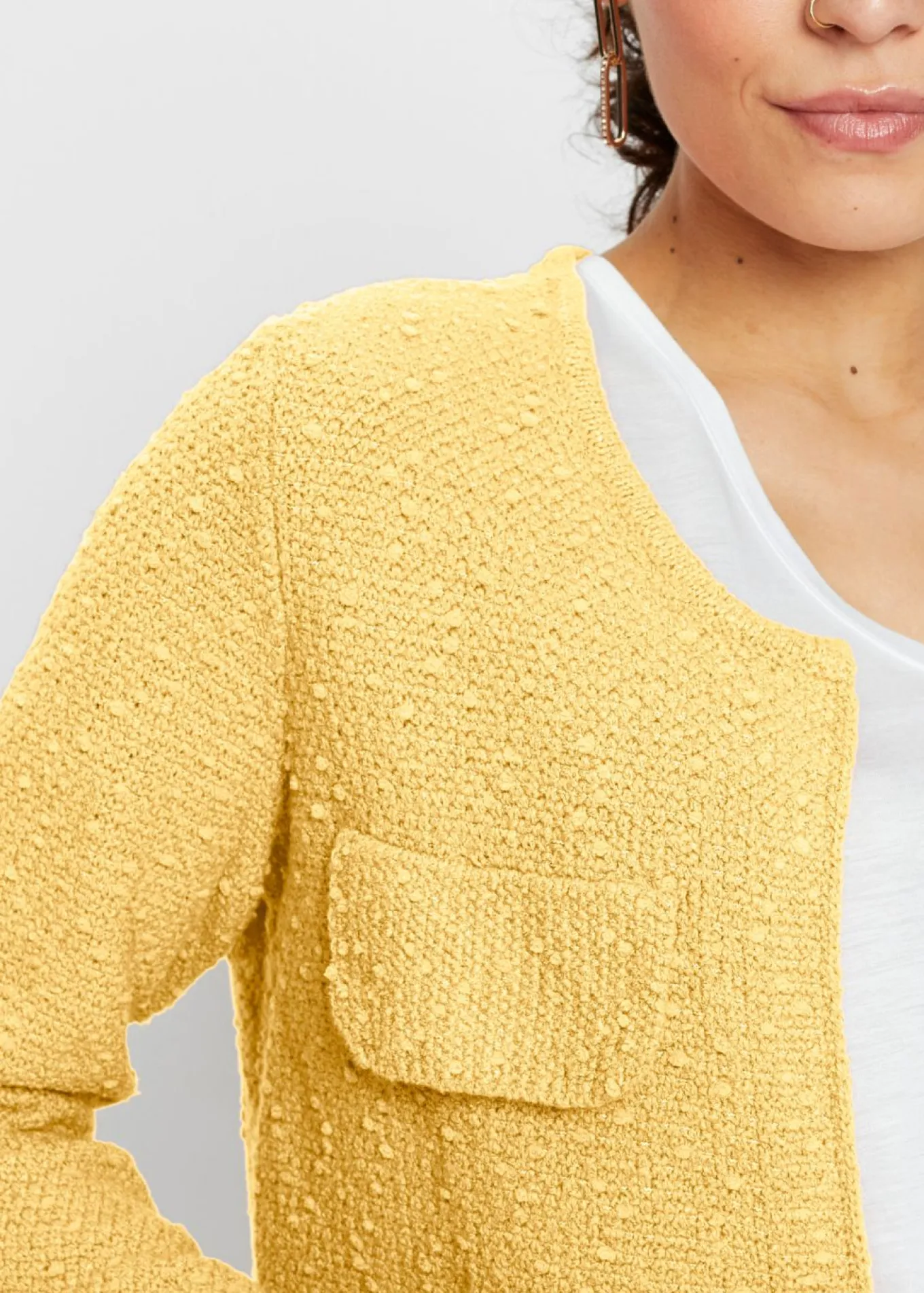 Chaqueta de punto de bouclé