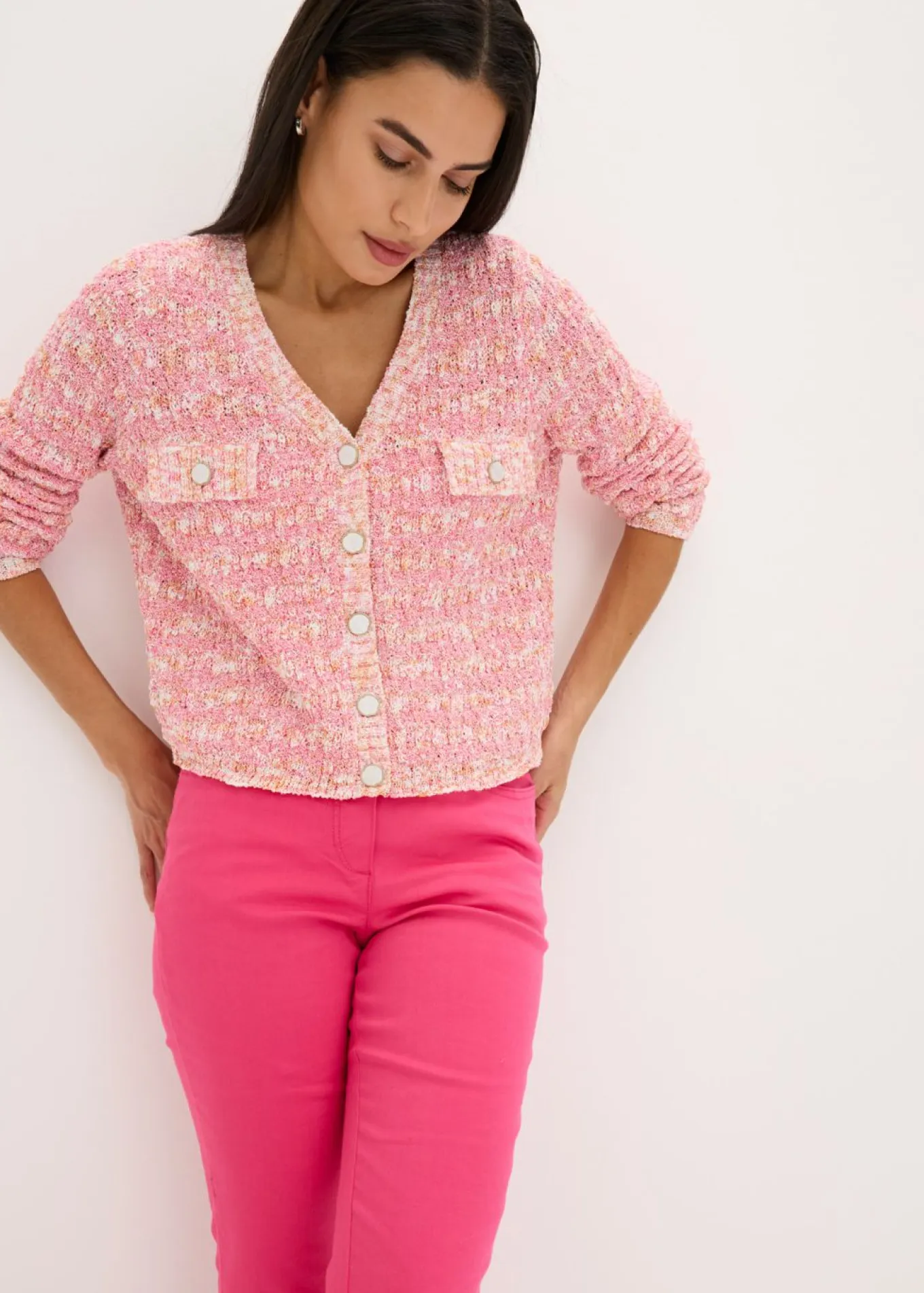 Chaqueta de punto de bouclé