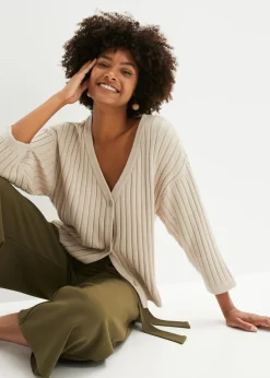 Chaqueta de punto de estilo boxy