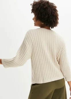 Chaqueta de punto de estilo boxy