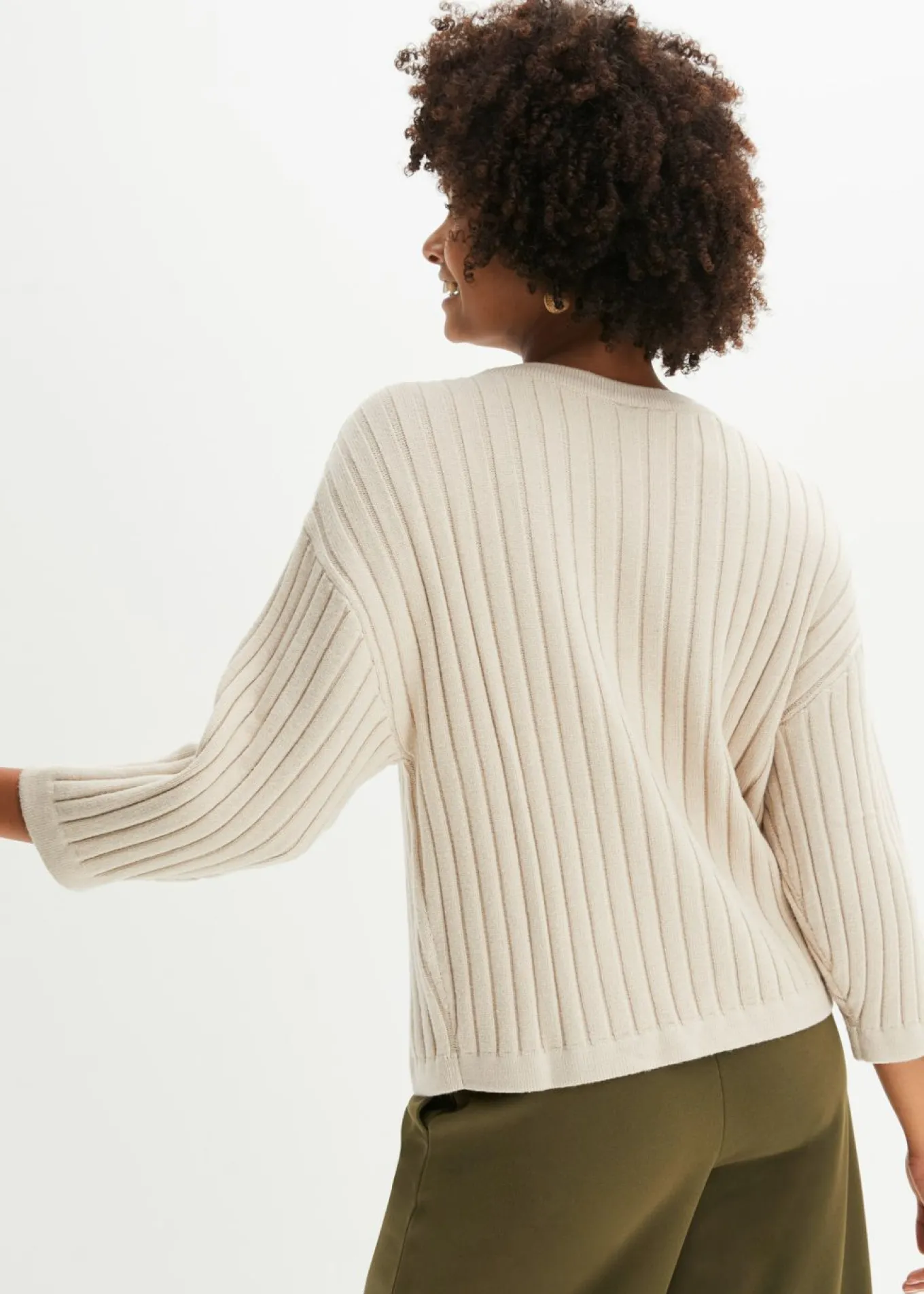 Chaqueta de punto de estilo boxy