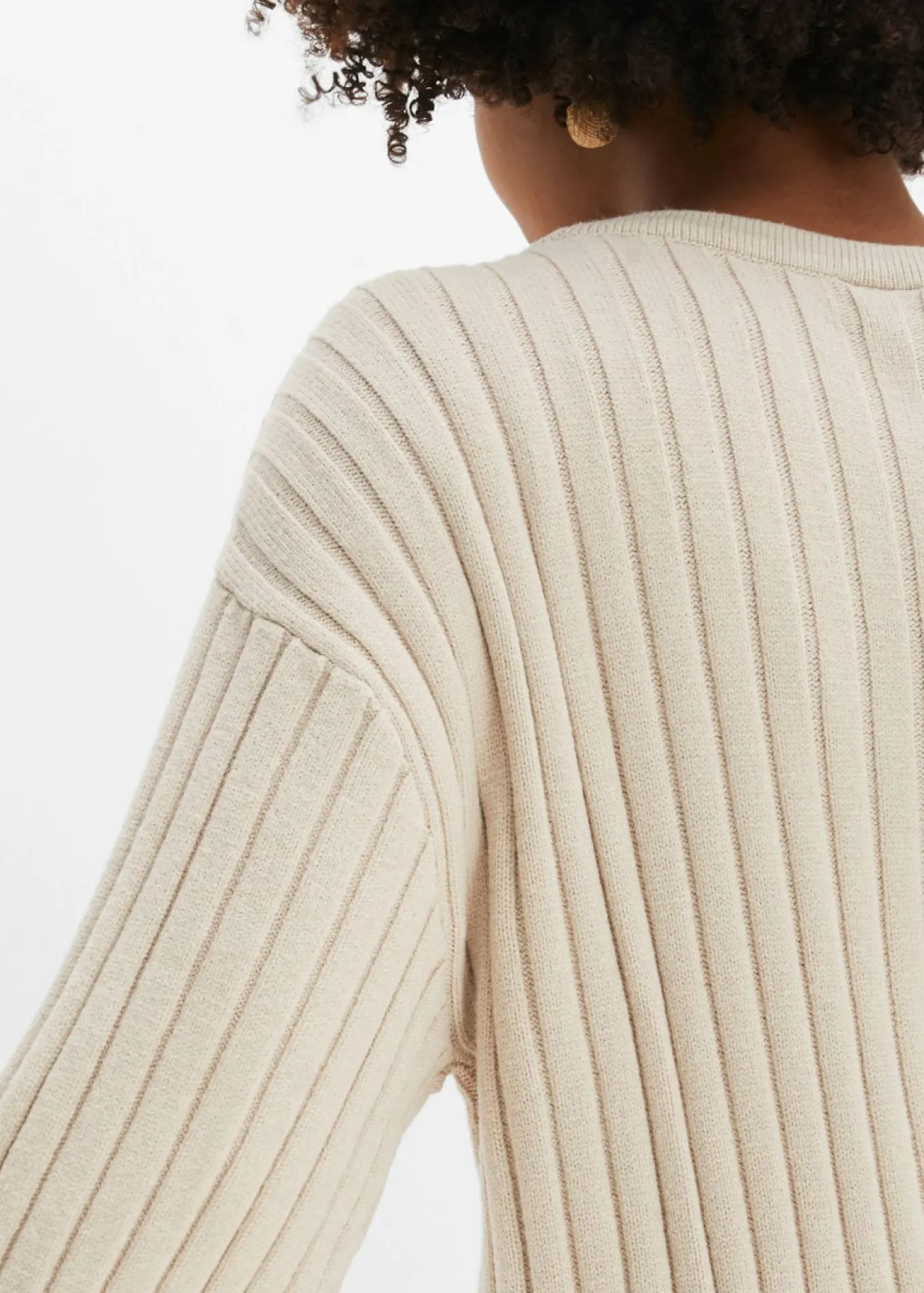 Chaqueta de punto de estilo boxy