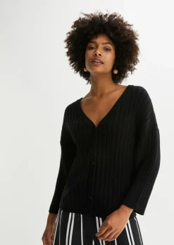 Chaqueta de punto de estilo boxy