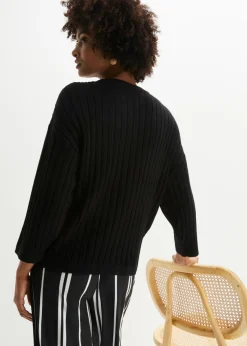 Chaqueta de punto de estilo boxy