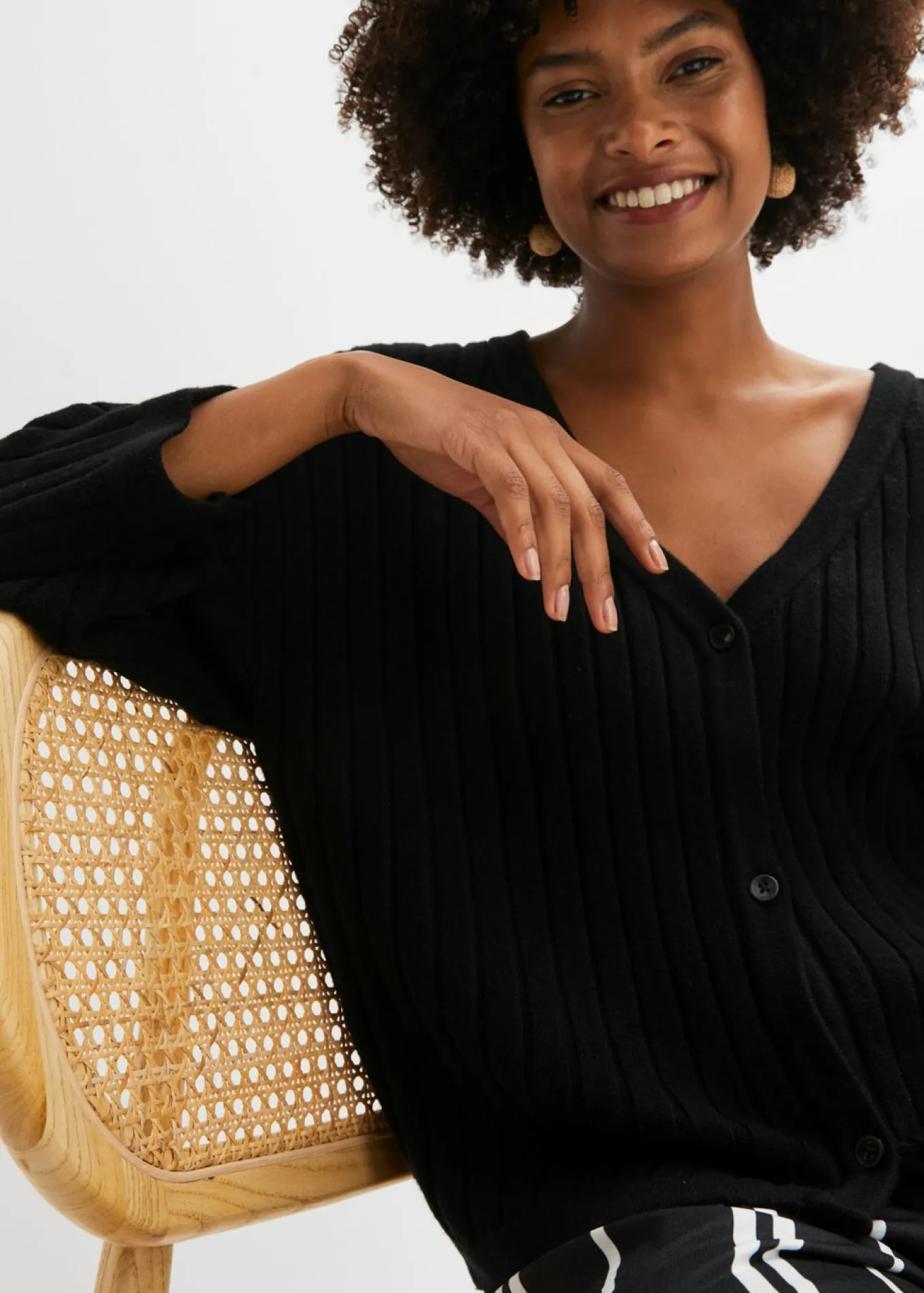 Chaqueta de punto de estilo boxy