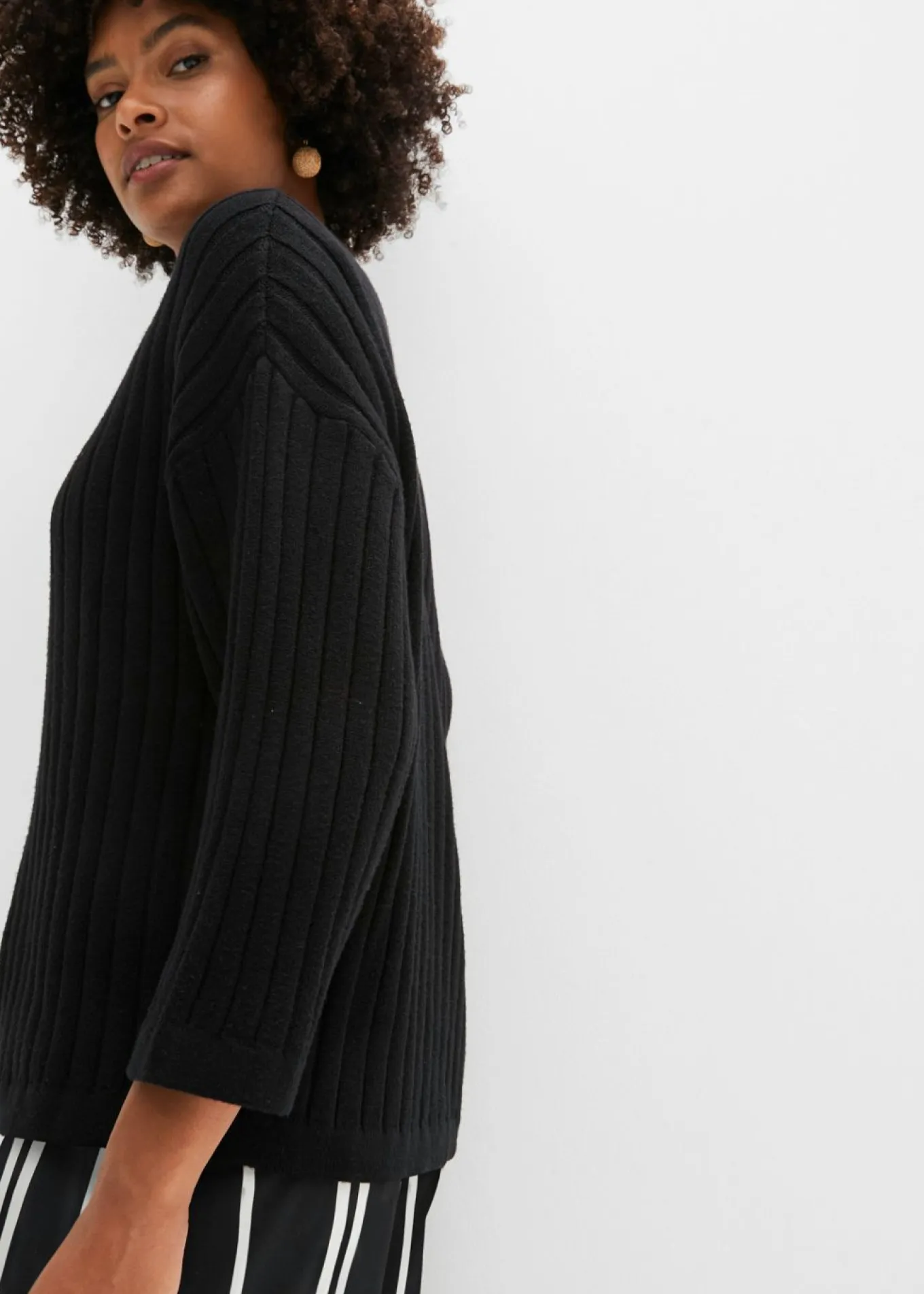 Chaqueta de punto de estilo boxy