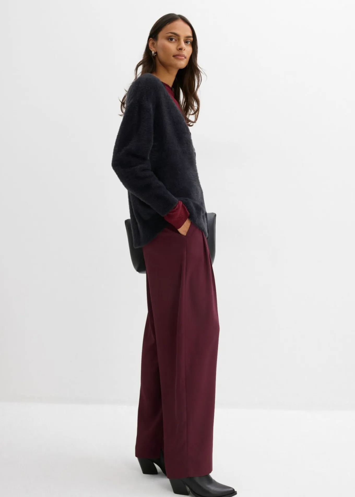 Chaqueta de punto de mezcla de viscosa