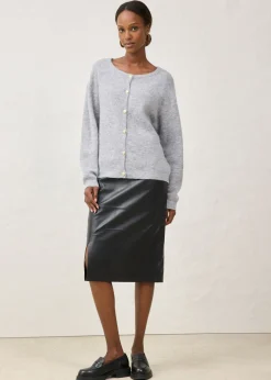 Chaqueta de punto de mezcla de alpaca