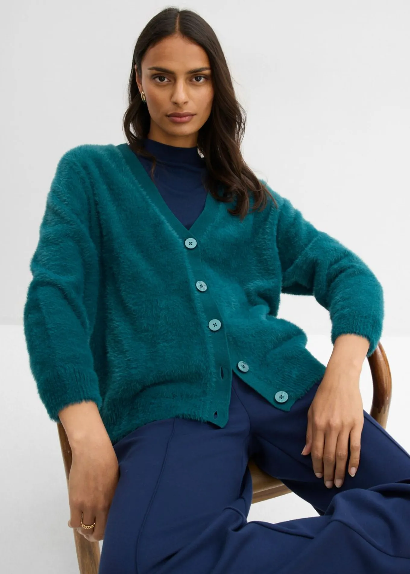 Chaqueta de punto de mezcla de viscosa