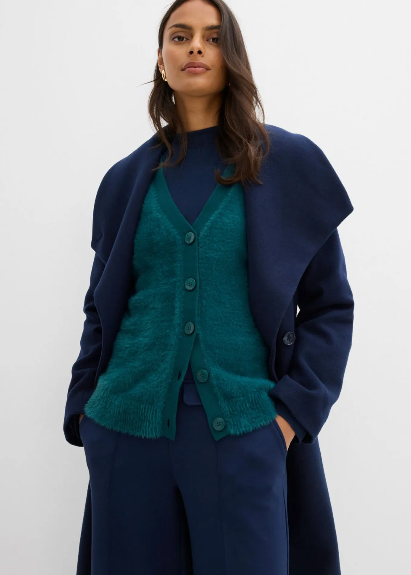 Chaqueta de punto de mezcla de viscosa