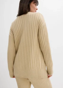 Chaqueta de punto de mezcla de viscosa suave