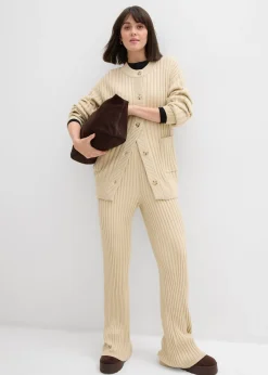 Chaqueta de punto de mezcla de viscosa suave