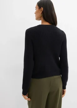 Chaqueta de punto de mezcla de lana con botones decorativos
