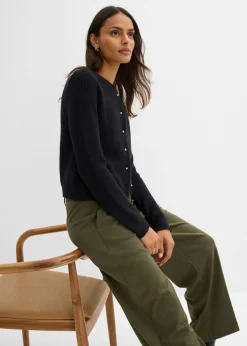 Chaqueta de punto de mezcla de lana con botones decorativos