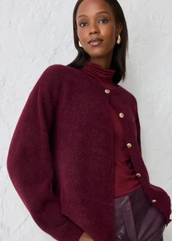 Chaqueta de punto de mezcla de alpaca