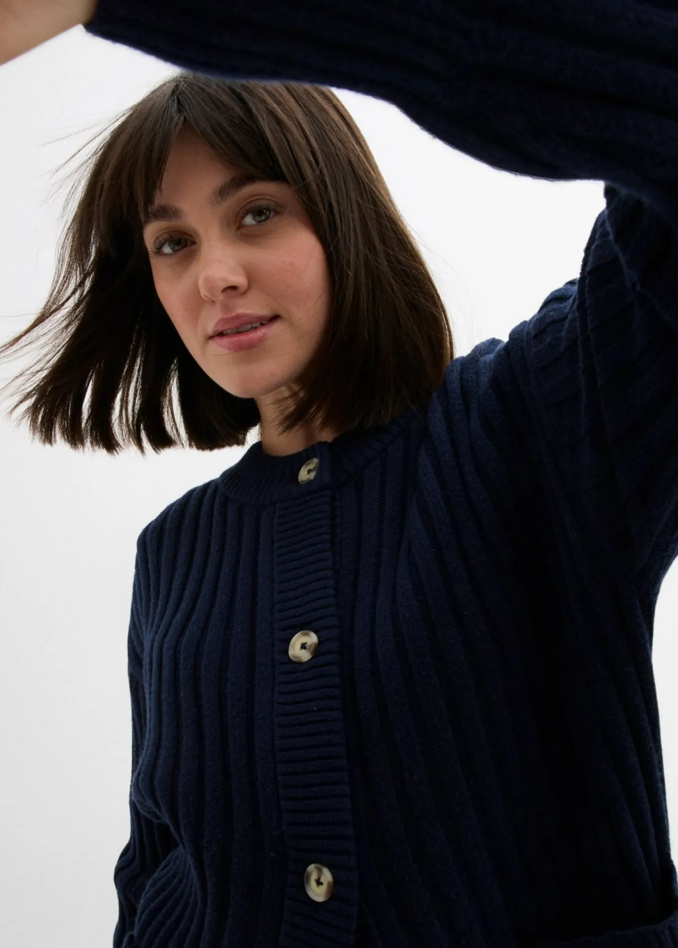 Chaqueta de punto de mezcla de viscosa suave