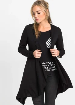 Chaqueta de punto de suave mezcla de viscosa