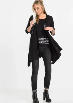 Chaqueta de punto de suave mezcla de viscosa
