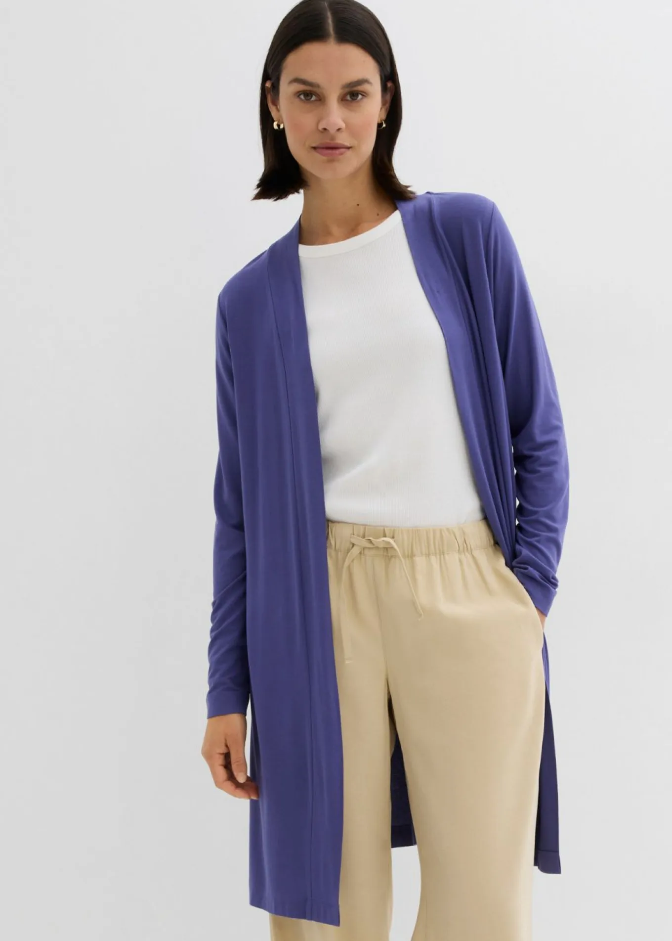 Chaqueta de punto de suave mezcla de viscosa