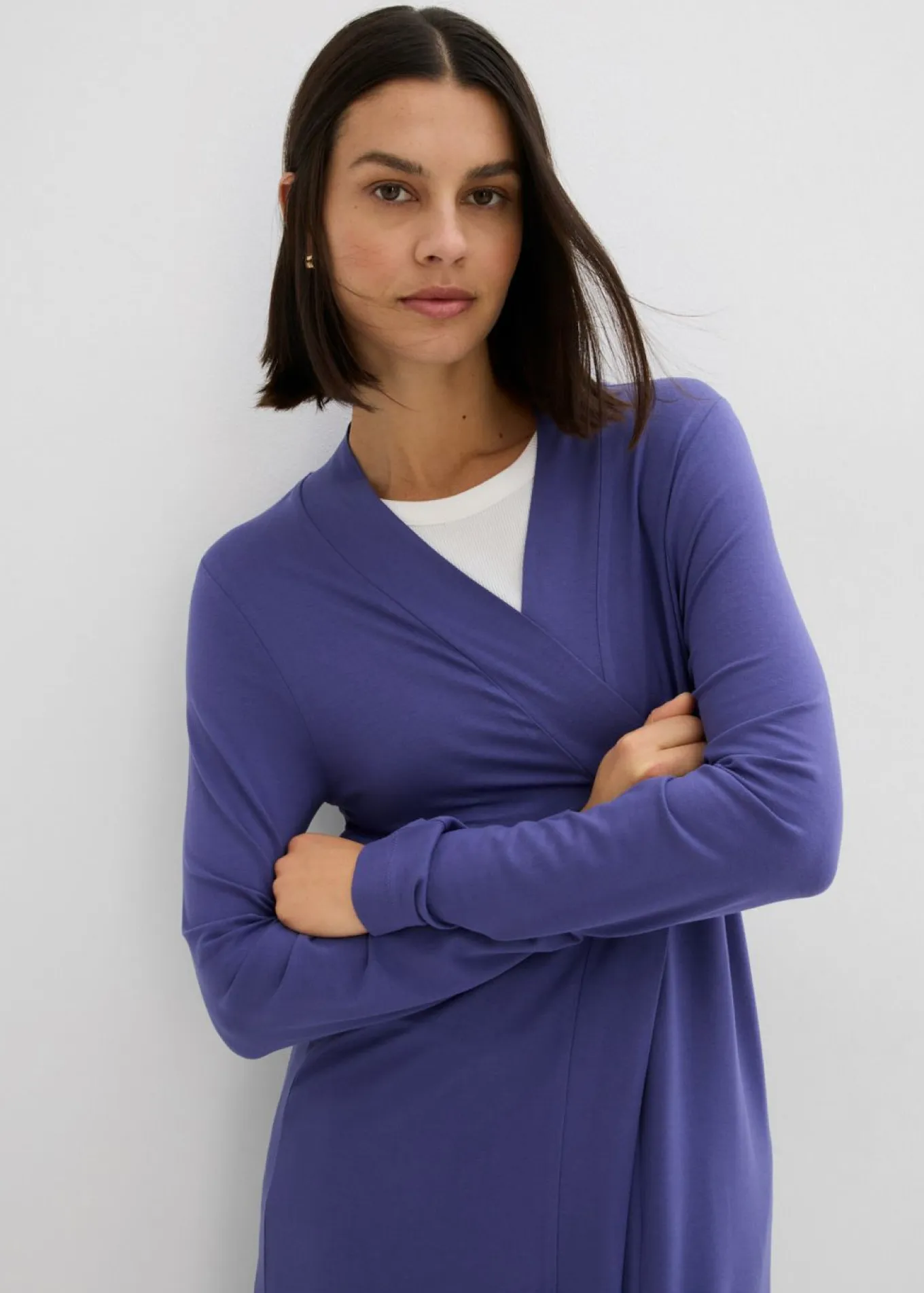 Chaqueta de punto de suave mezcla de viscosa