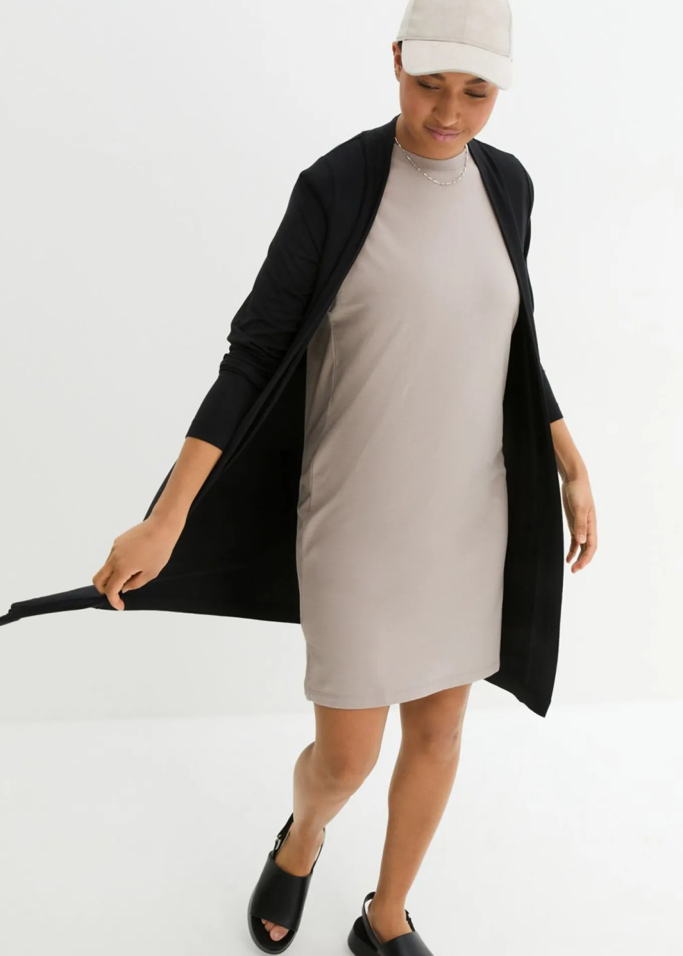 Chaqueta de punto de suave mezcla de viscosa